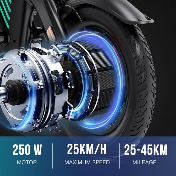 ELEKGO Vélo Électrique Pliable,14 Pouces Smart Urban E-Bike Vélo électrique de Ville, Vélo Électrique avec Pédalage Assisté, Portable Compact,Adulte Unisexe