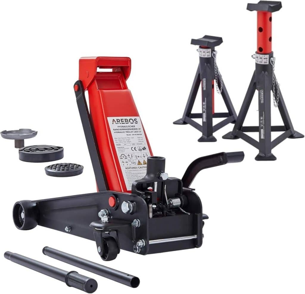 Test du cric Arebos 3T : performances et utilisation en atelier