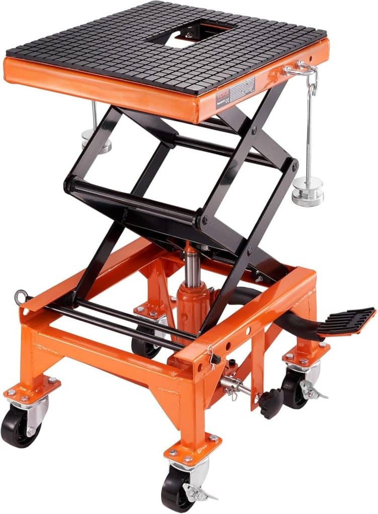 Test du cric moto VEVOR 158 kg : stabilité et performance