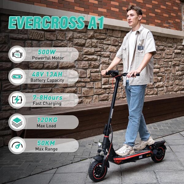 EVERCROSS A1 500W Trottinette Électrique, 10