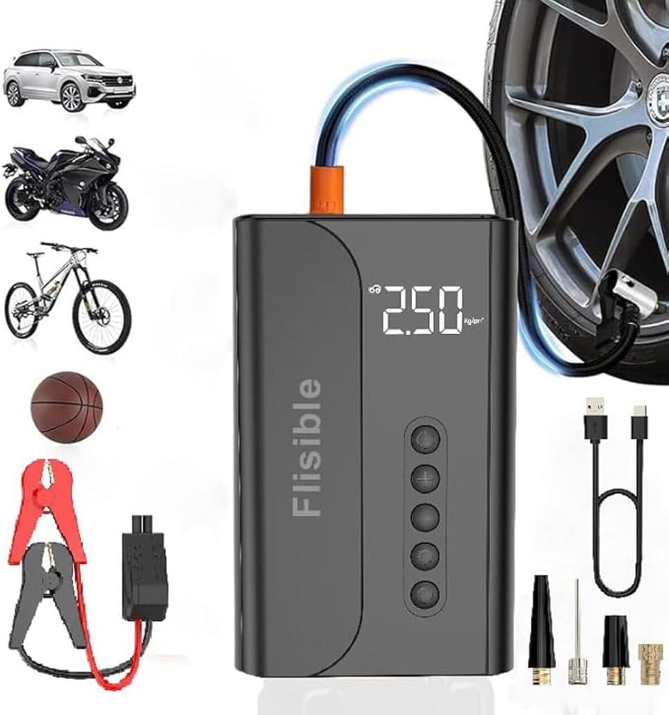 Test du démarreur portable multifonction avec compresseur 10400 mAh