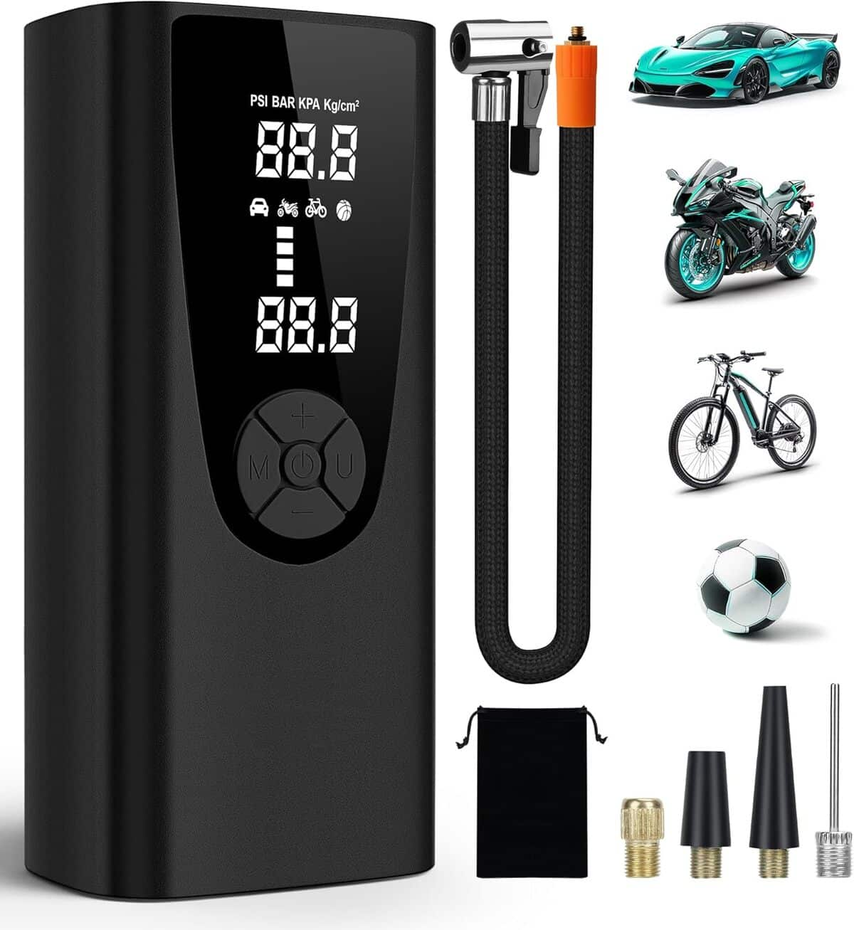 Test du gonfleur de pneu portable 180 PSI