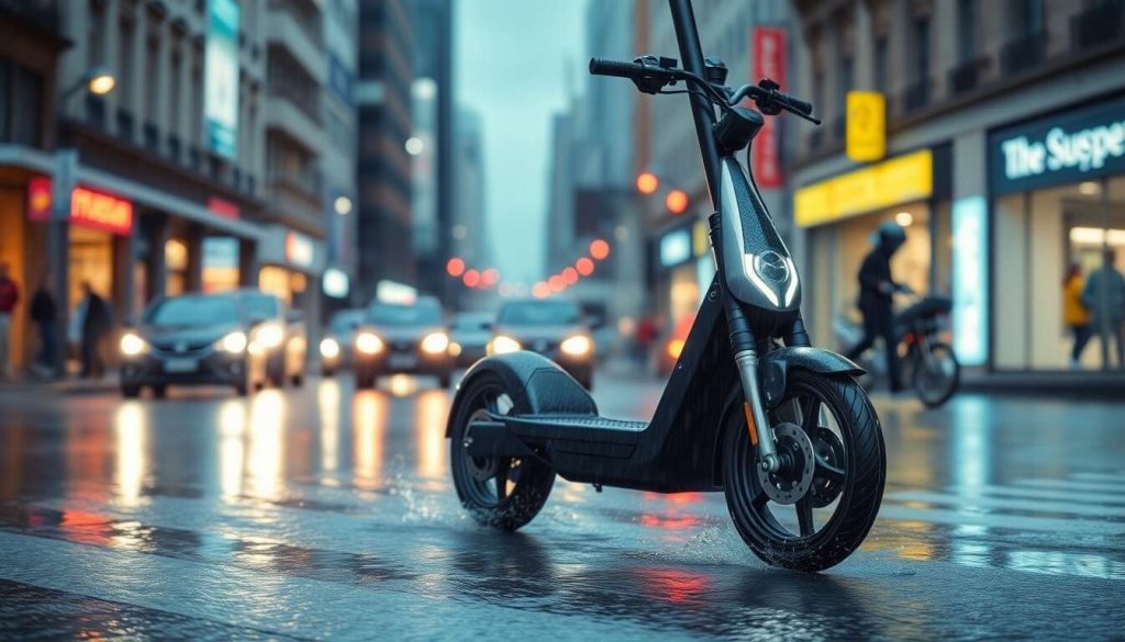 La trottinette électrique sous la pluie : performance et sécurité