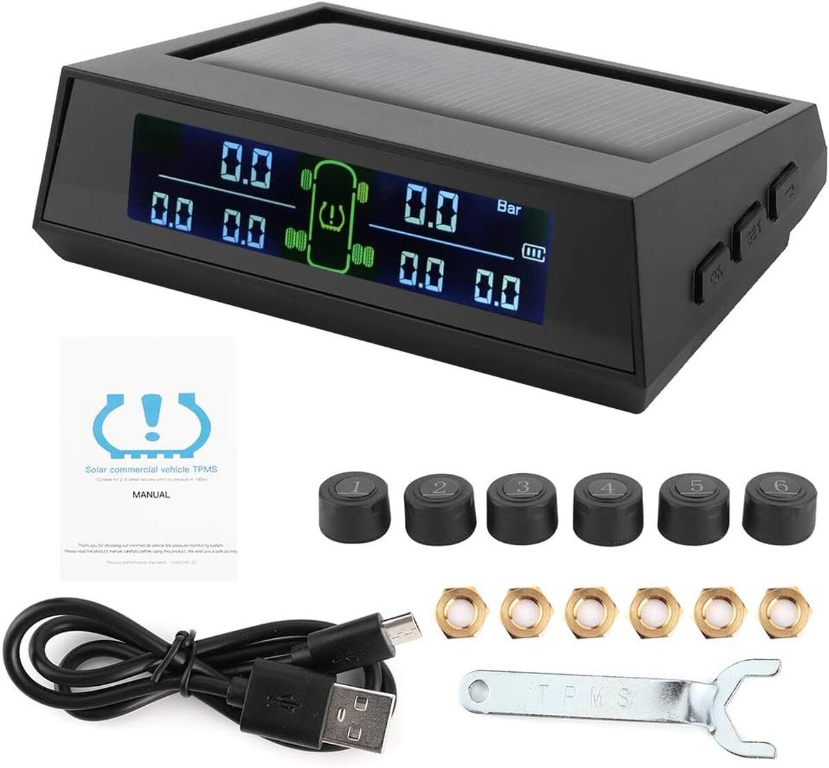 Test du détecteur de pression TPMS solaire pour camping-car