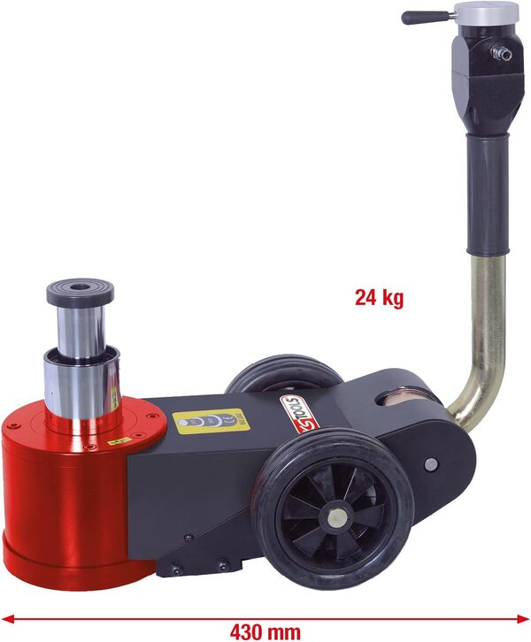 KS TOOLS 160.0739 - Cric Hydropneumatique - 30t/15t - Pliable - Rouge-Noir