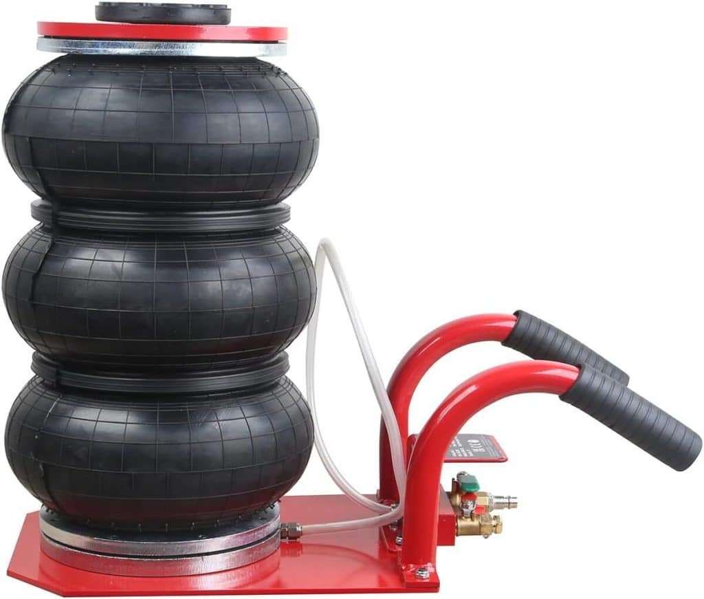 Test du cric pneumatique AIM Tools 3 tonnes pour réparation auto