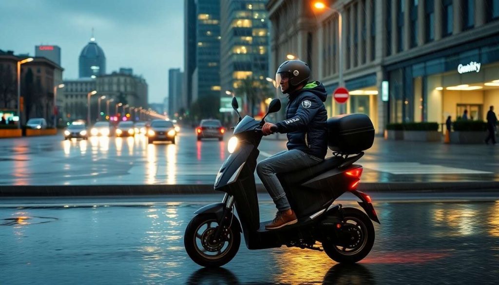 Rouler à trottinette électrique sous la pluie : conseils pratiques