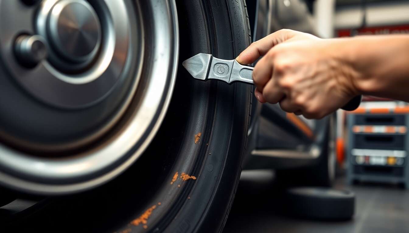 Pr&eacute;paration et outils n&eacute;cessaires pour le d&eacute;montage d'un pneu