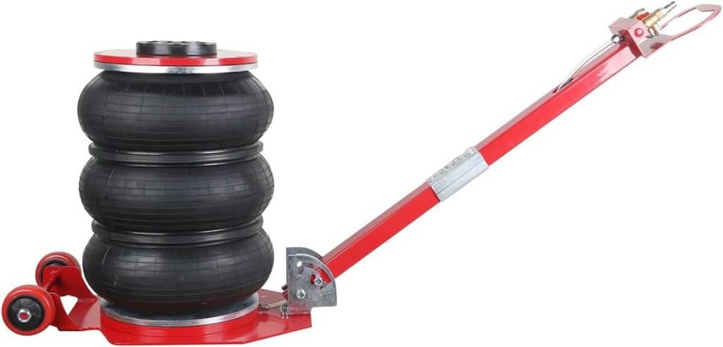 Test du cric pneumatique AIM Tools : levage rapide et pratique pour voitures tout terrain