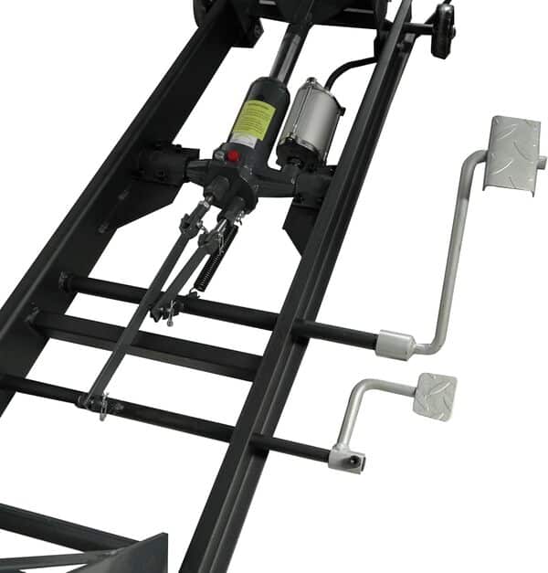 BPAC Table Elevatrice Moto 450 KG Hydraulique et Pneumatique - Table Elevatrice Atelier pour Moto - Table de Levage Moto avec Longueur 220 + 59, Largeur 66 cm