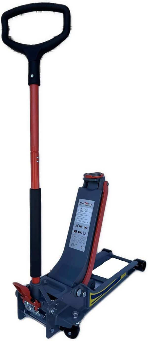 Kraftwelle - Cric hydraulique à double piston - 5 tonnes - 75 mm à 620 mm - Pour voiture de tourisme, camionnette, véhicule tout-terrain