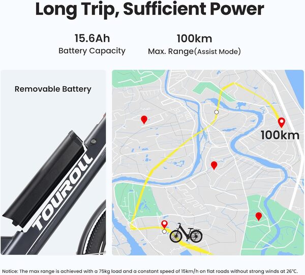 Touroll J1/J1 St Vélo Électrique, 27.5
