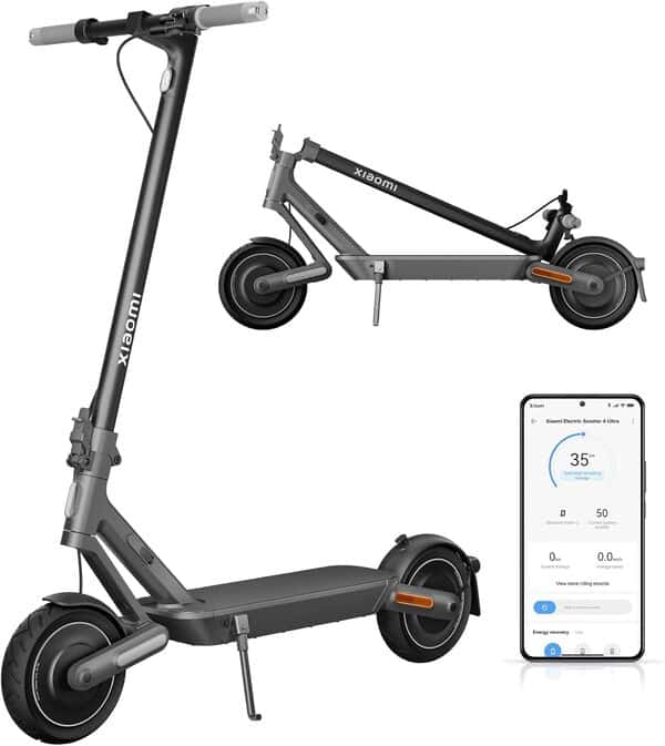 Xiaomi Trottinette électrique Pliable en Aluminium aéronautique avec autorisation de Circulation routière et Connexion par Application (Max. 20 km/h, Longue portée, pneus Larges, Double système de