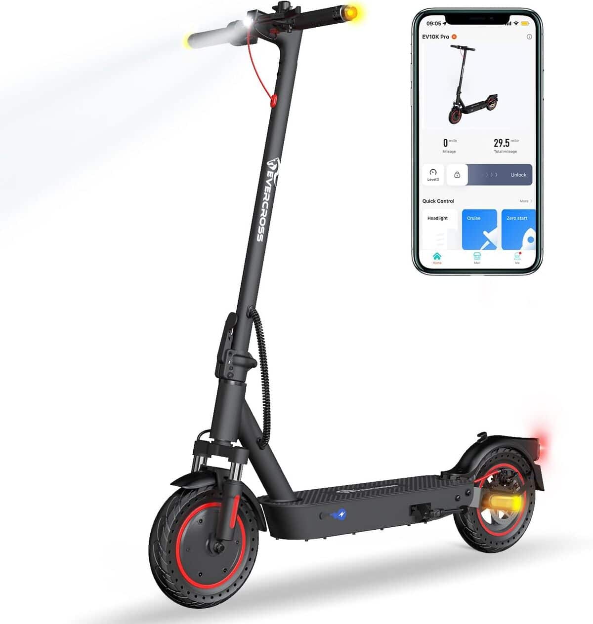Test de la trottinette électrique EVERCROSS EV10K Pro : pliabilité et performance