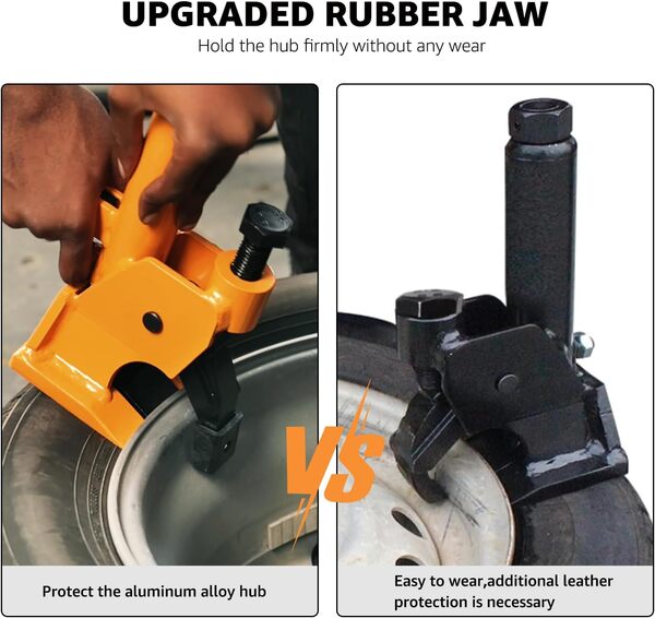 BESTOOL détalonneur de Pneu Manuel avec poignée et Tampon en Caoutchouc, Outil de Changement de Pneu pour moyeux en Alliage d'aluminium, pneus de quads, tracteurs, camions, Voitures, pneus Lourds