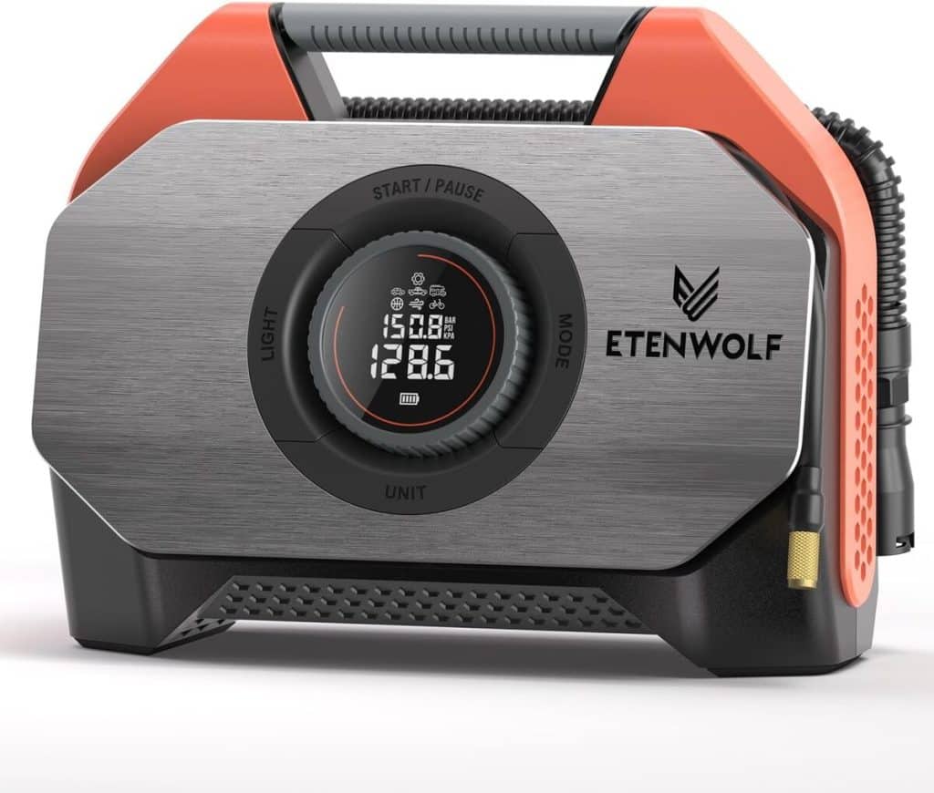 Test du compresseur à air portatif ETENWOLF S6 : performance et polyvalence au rendez-vous
