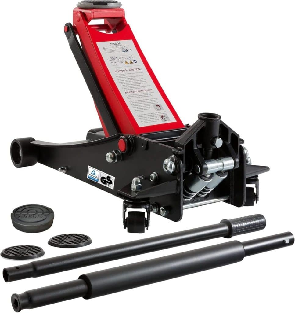 Test : cric hydraulique Arebos 3 t, performance au rendez-vous