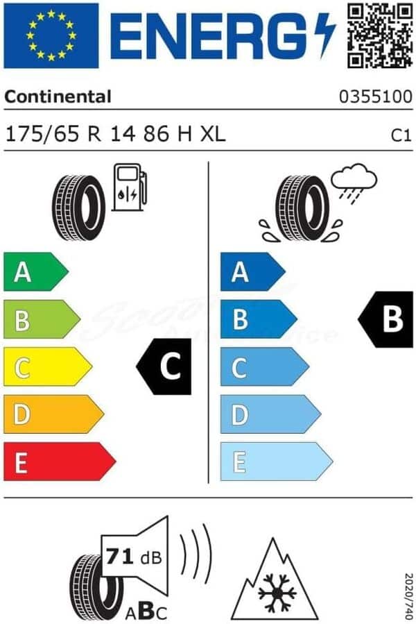 Continental AllSeasonContactTM 175/65R14 86H XL [Classe énergétique C]