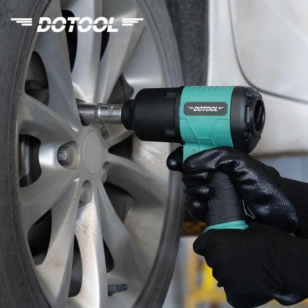 Clé à choc pneumatique à entraînement carré de 1,2 cm - Robuste - Sortie dynamométrique - Double marteau - 7800 tr/min - Pour réparation automobile