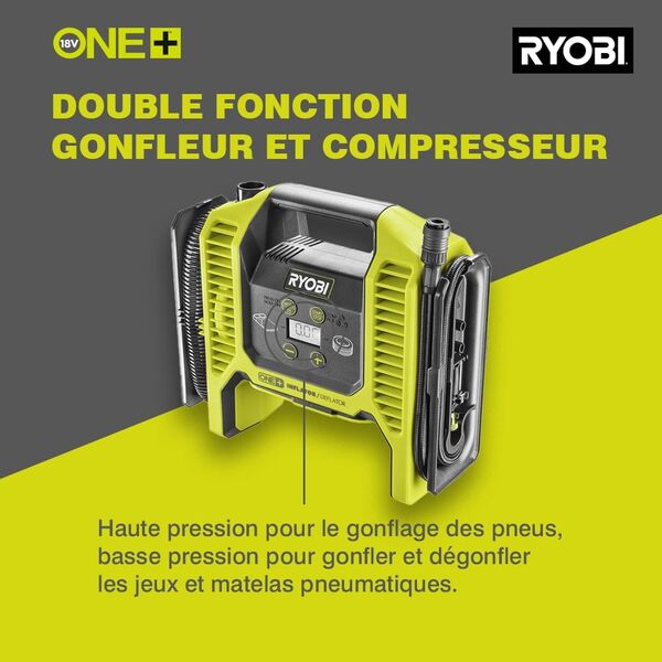 RYOBI Compresseur - gonfleur 18V ONE+ R18MI-0