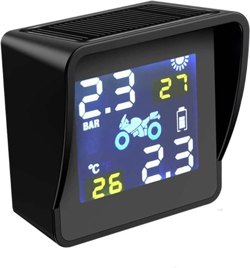 Test du système de surveillance de pression des pneus USB Solar Moto