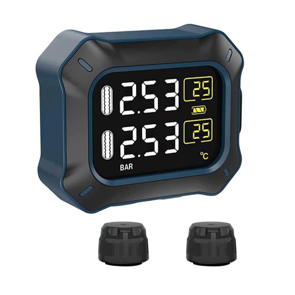 Test du système de surveillance des pneus OBEST TPMS Moto