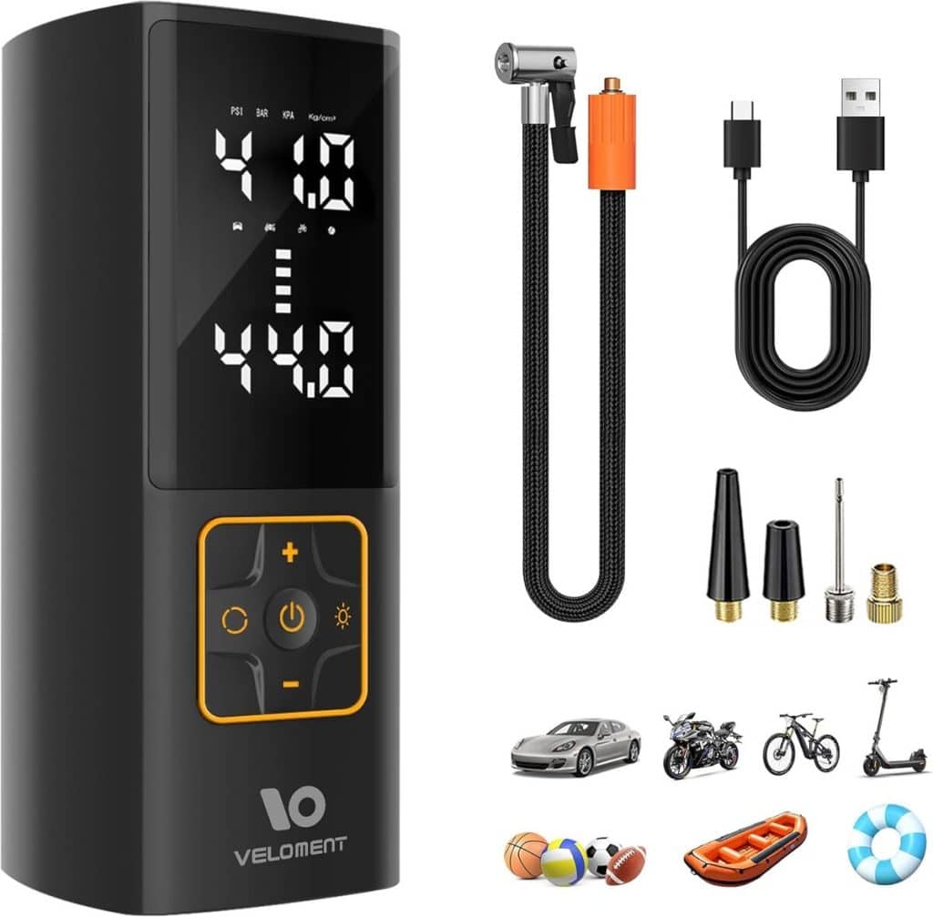 Test : gonfleur de pneu portable 150 psi USB-C LED