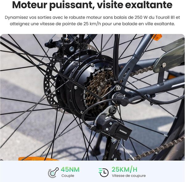 Touroll B1 Vélo Électrique, 26