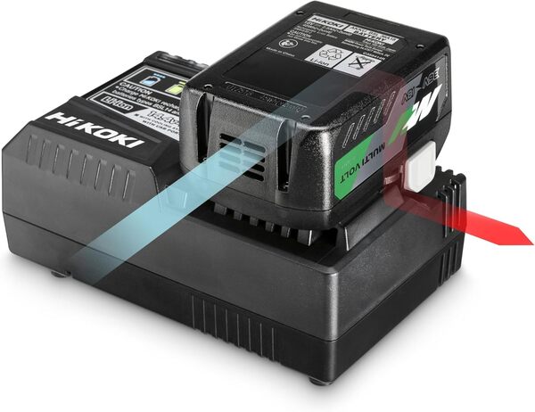 HiKOKI Booster Pack BSL36A18X (2X 18V 5.0 Ah / 36V 2.5 Ah Akku, Ladegerät, Li-ION, 4-Stufen-LED Ladestandskontrolle, 32 Min Ladezeit)