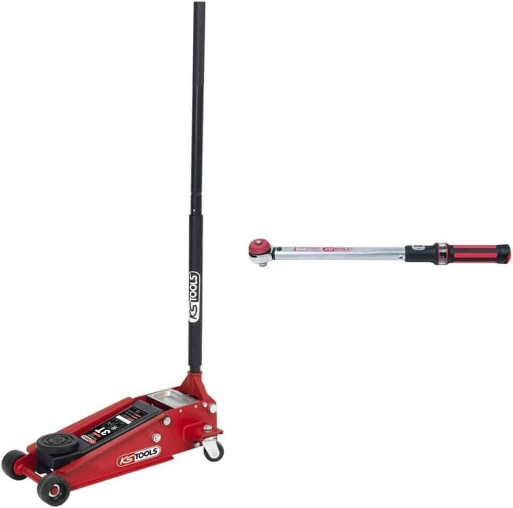 Test du cric hydraulique KS Tools Formula Lift 3T et de la clé dynamométrique Ergotorque 1/2