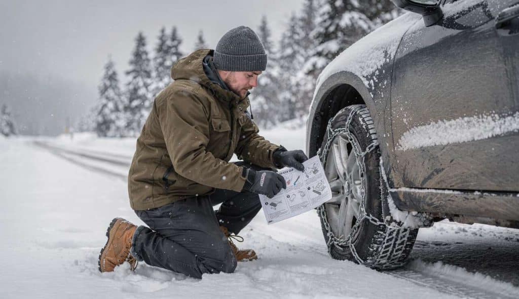 Comment monter ses chaînes neige : guide pratique