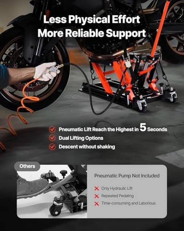 Découvrez le cric moto hydraulique VEVOR : alliez puissance et polyvalence pour simplifier vos travaux de maintenance moto, optimisant ainsi votre temps et vos efforts.