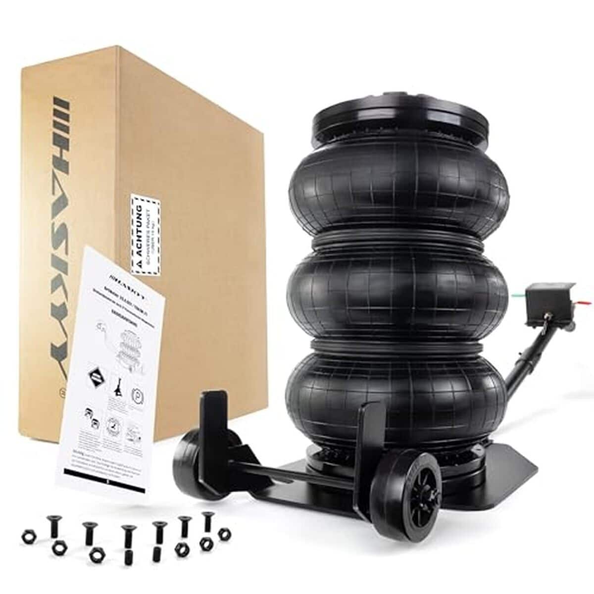 Test du cric pneumatique 3T : puissance à l'épreuve