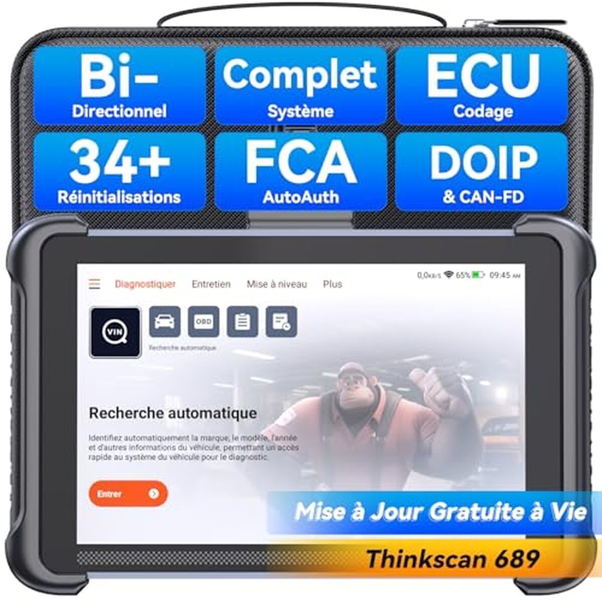Test thinkcar ThinkScan TK689 : valise diagnostic auto complète et performante