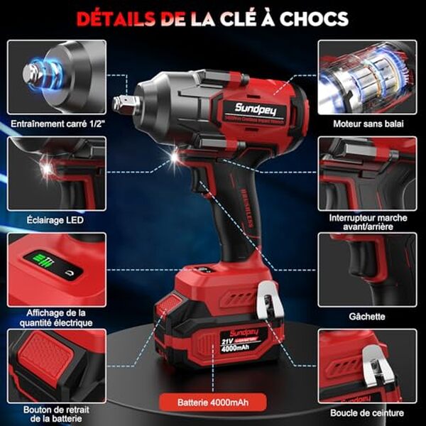 Découvrez notre évaluation complète de la clé à chocs sans fil Sundpey 1400N.m : efficacité, puissance et autonomie analysées pour vous aider dans votre choix outillage.