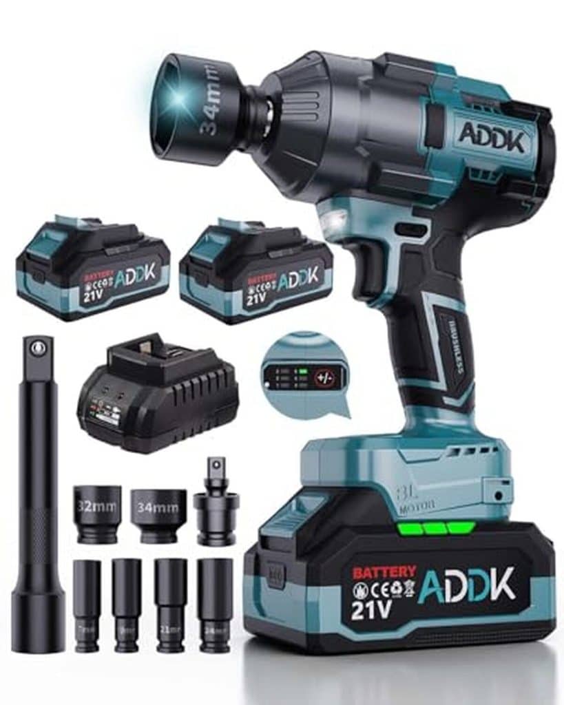 Test de la clé à chocs ADWOLT 1600Nm : puissance et polyvalence sans fil