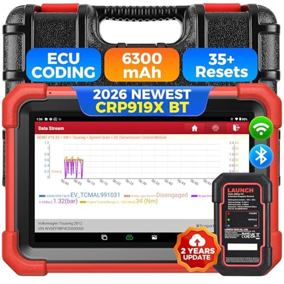 Test valise auto Launch X431 CRP919XBT : diagnostic multimarque sans fil
