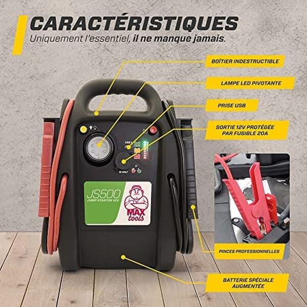 Découvrez notre test complet du démarreur d'urgence MAXTOOLS JS500 : performances, fiabilité et polyvalence pour votre voiture. 