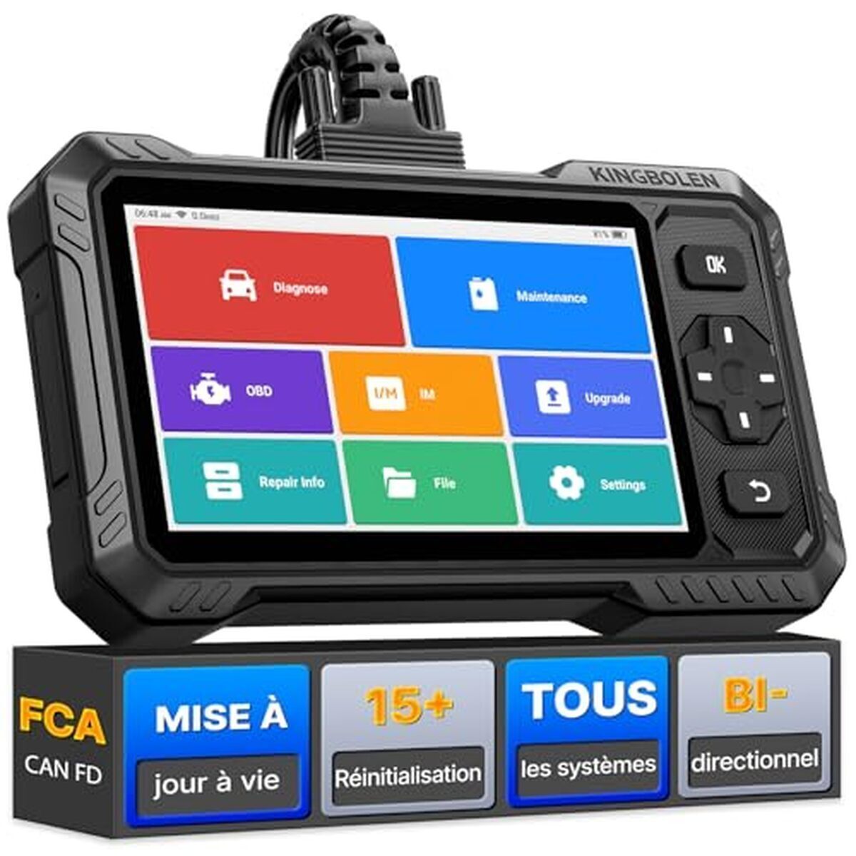 Test de la valise diagnostic KINGBOLEN S6 Elite : réinitialisations et contrôle bidirectionnel