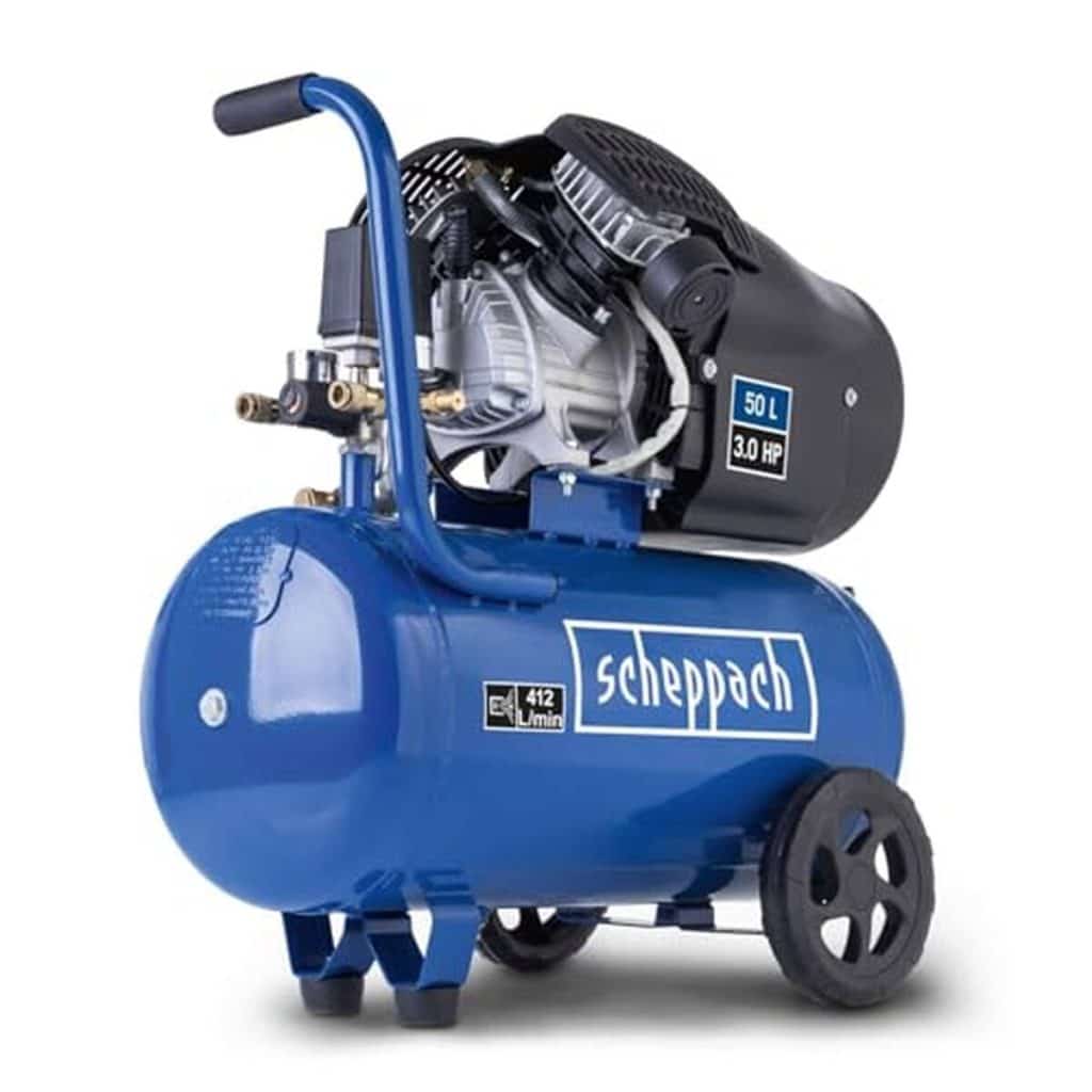 Test du compresseur Scheppach HC53DC : puissance et performance