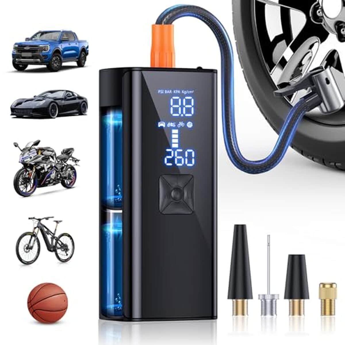 Test du gonfleur portable 150PSI et 25000mAh : puissance et rapidité
