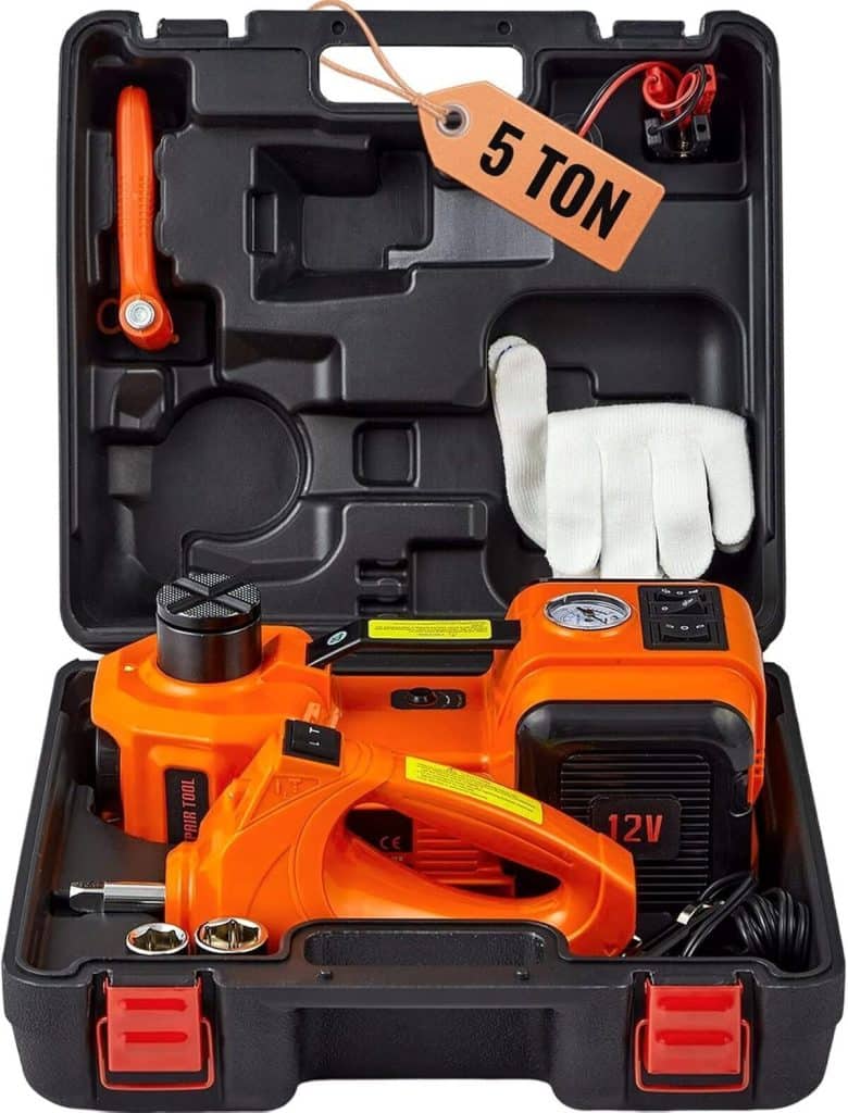 Test : cric hydraulique électrique VEVOR 5 T, le dépanneur tout-en-un