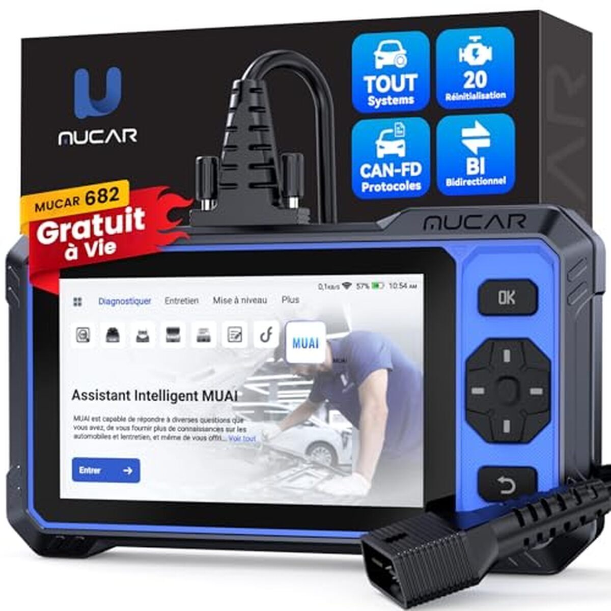 Test de la valise diagnostic MUCAR 682 intelligente et complète