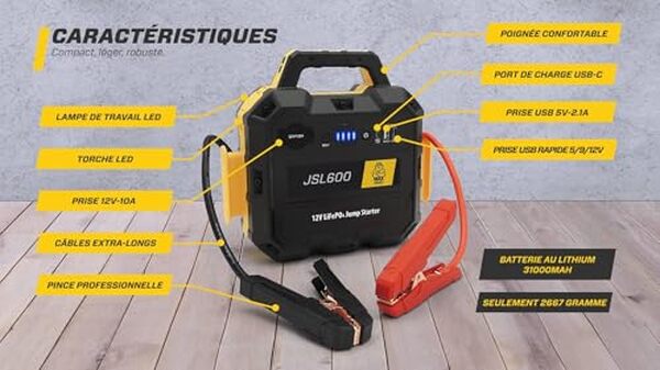 Découvrez notre test détaillé du démarreur Maxtools JSL600 12V 3600A : performances, avantages et verdict final pour bien choisir votre équipement de démarrage.