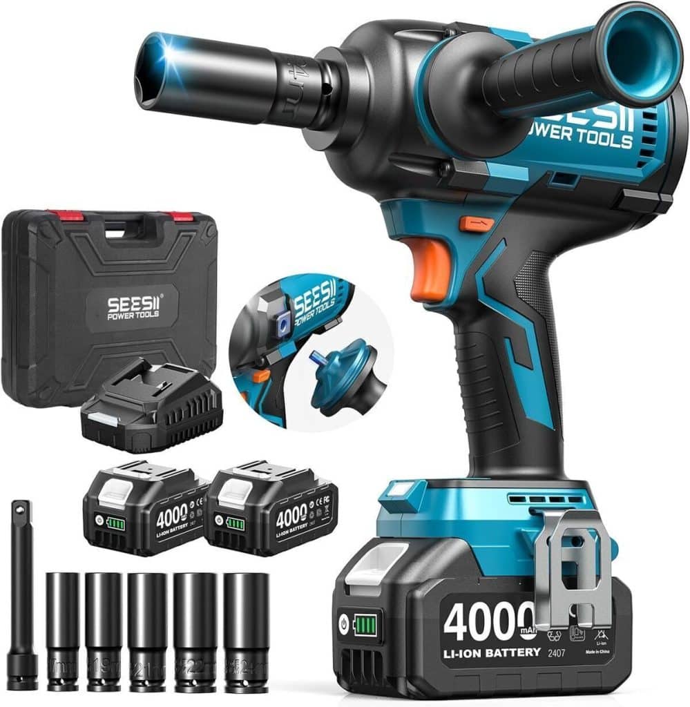 Test : clé à chocs Seesii 1600N·m 21V haute puissance