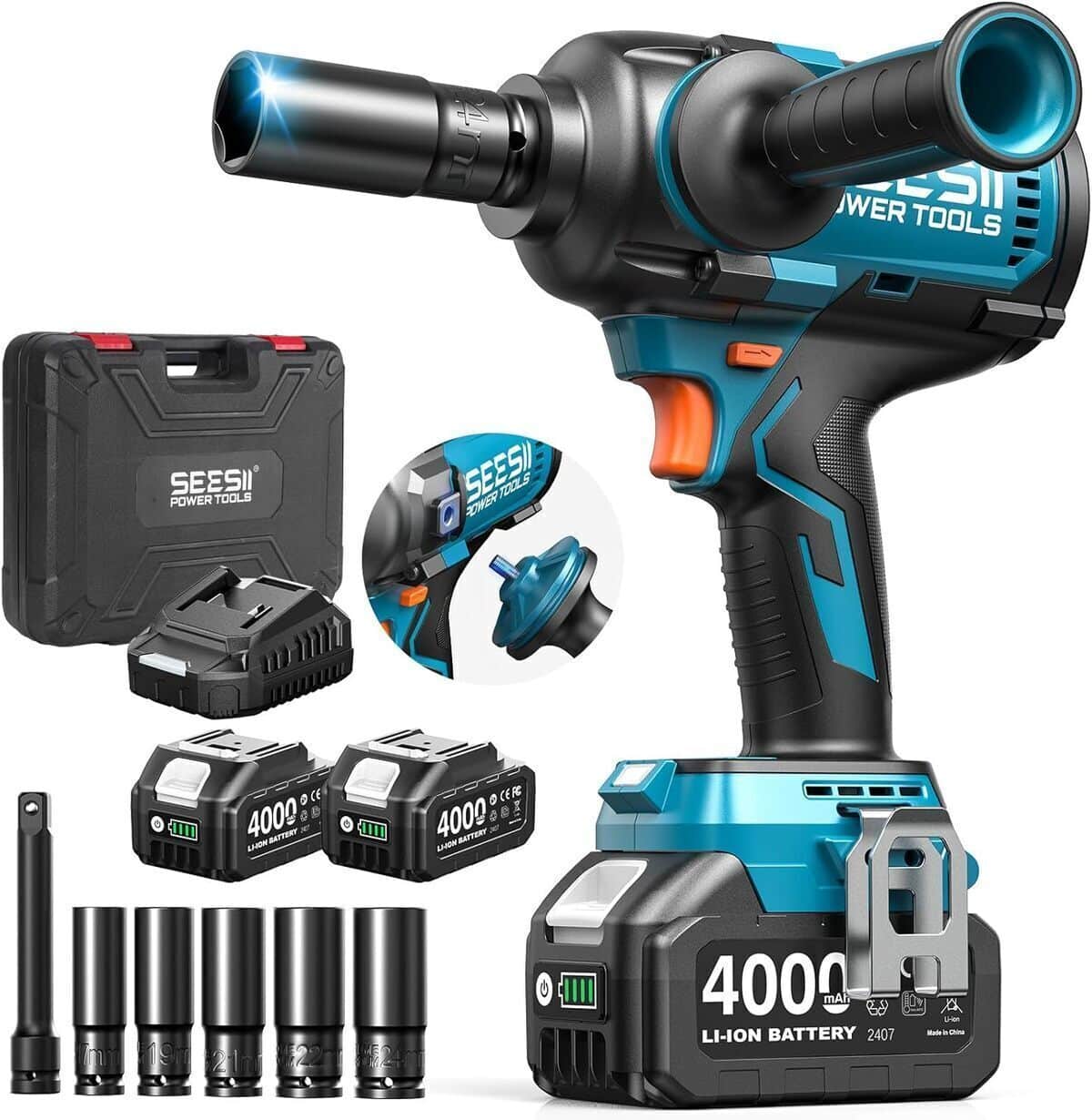 Test : clé à chocs Seesii 1600N·m 21V haute puissance