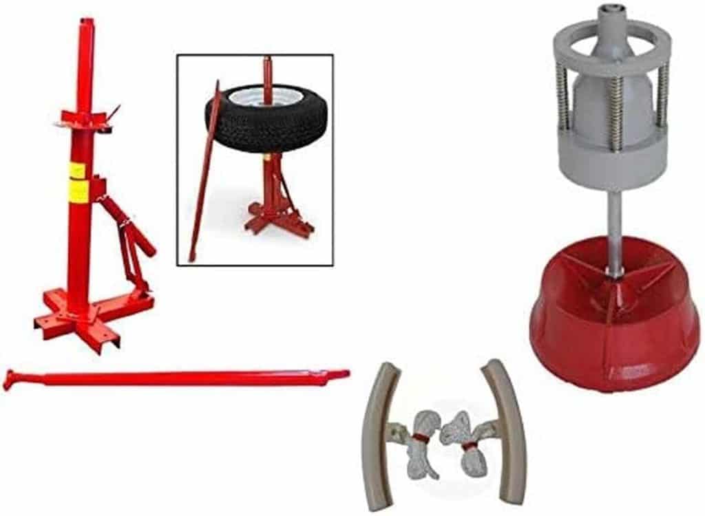 Test démonte-pneu manuel 13'' à 21'' avec équilibreuse portable