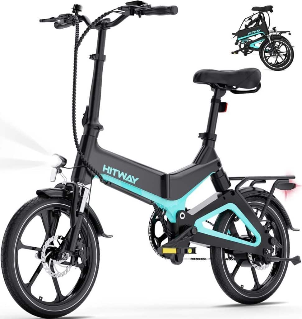 Test du vélo électrique pliable HITWAY 16 pouces : performance et autonomie adaptées à la ville