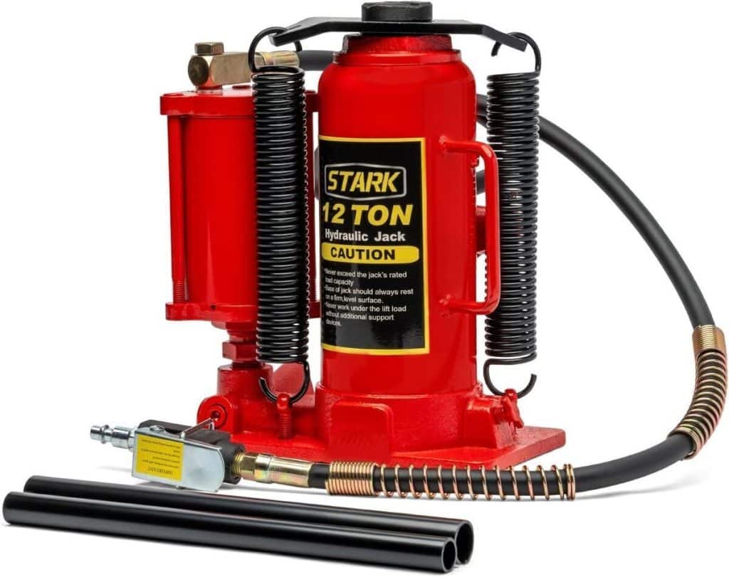 Test du cric bouteille hydraulique 12 tonnes : puissance de levage