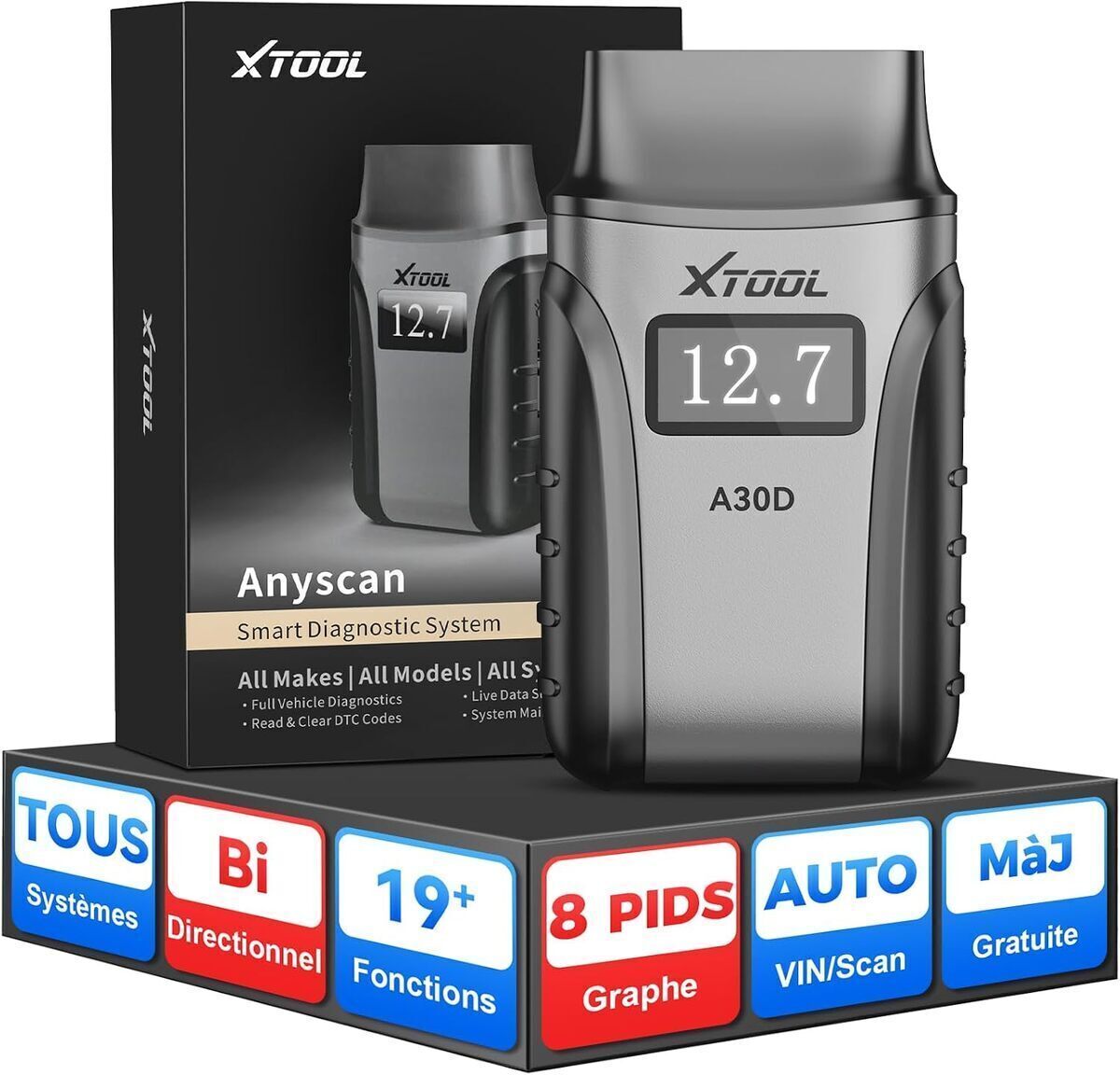 Test du lecteur XTOOL A30D : diagnostic complet et performant pour votre auto